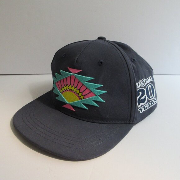 AriZona Iced Tea 20th Anniversary Hat Embroidered Logo Blue Snapback Unisex Cap - Picture 1 of 16
